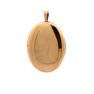 10K Yellow Gold Cameo Locket Pendant - Carrying Mother Holding Child - ipawnishop.com