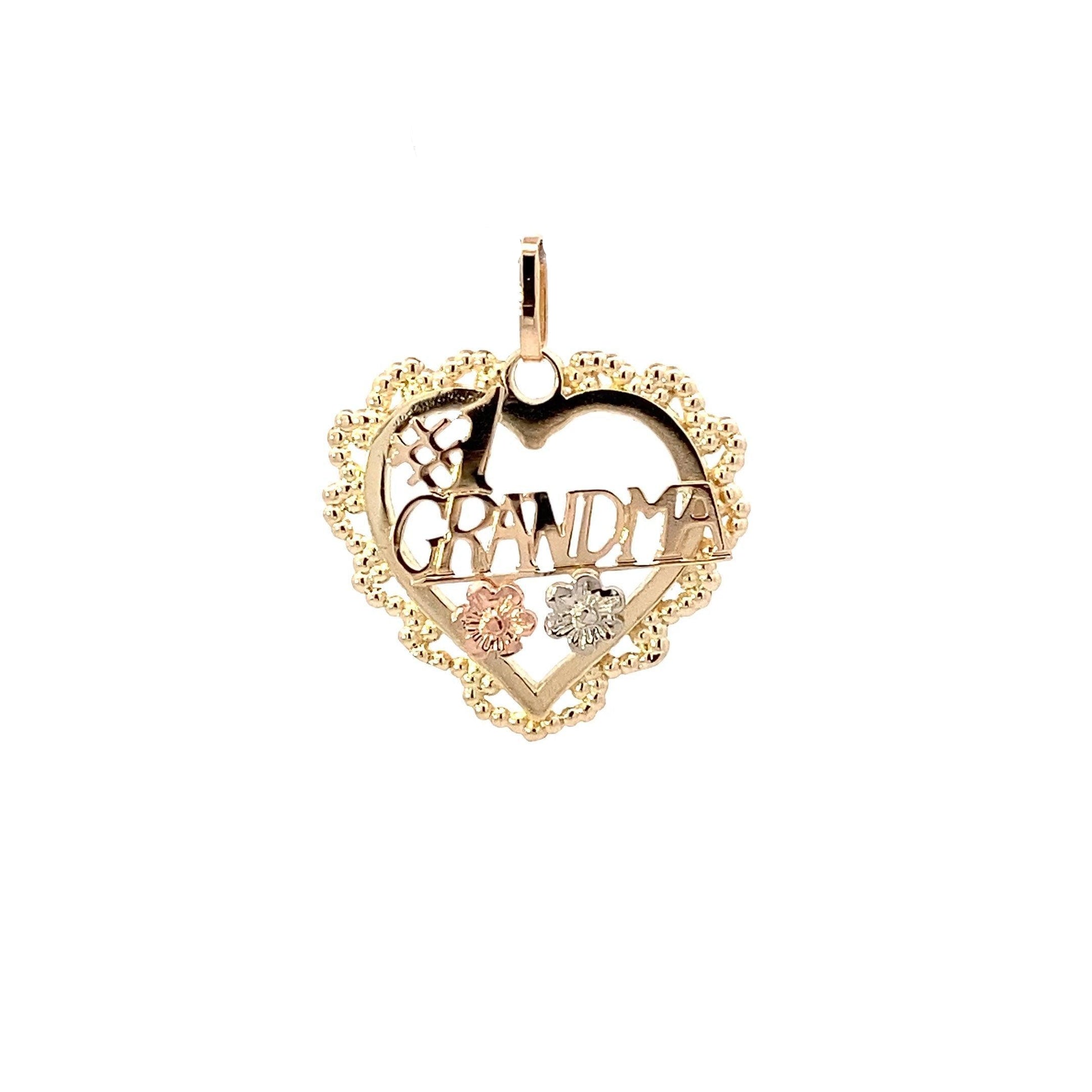 14K Tri-Color Gold #1 Grandma Pendant - ipawnishop.com