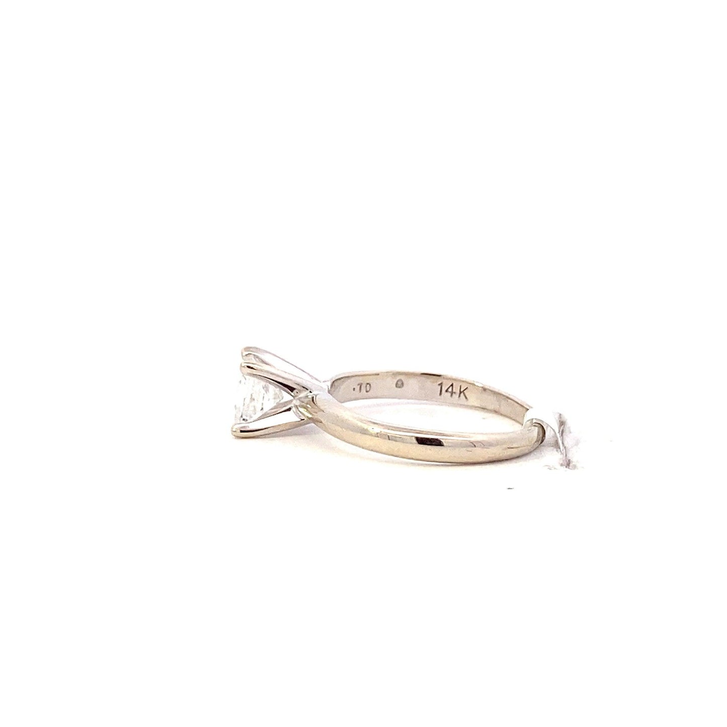 14K White Gold Diamond Solitaire Women's Ring - 0.70ct - ipawnishop.com