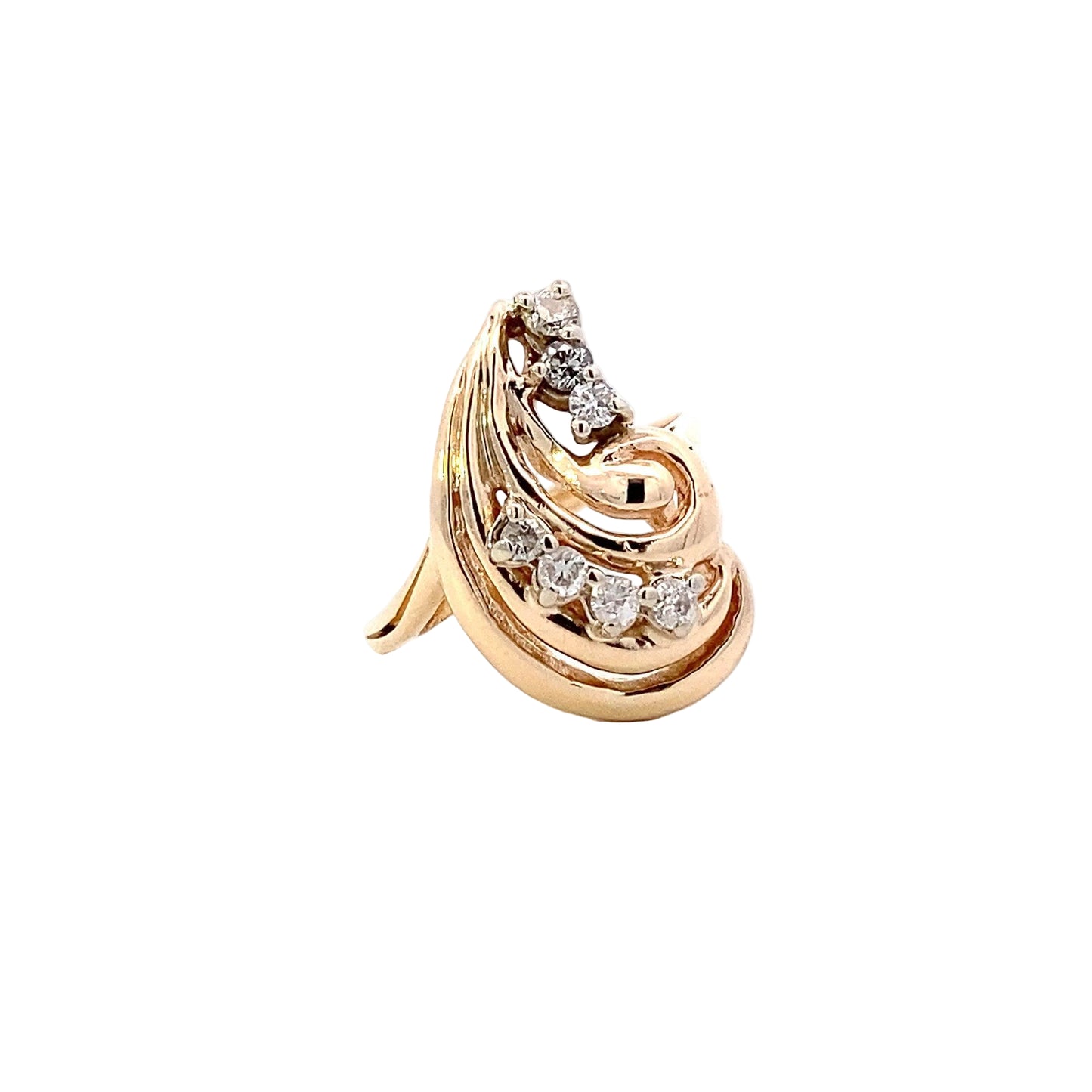 14K Yellow & White Gold Women's Diamond Ring - 0.29ct - ipawnishop.com