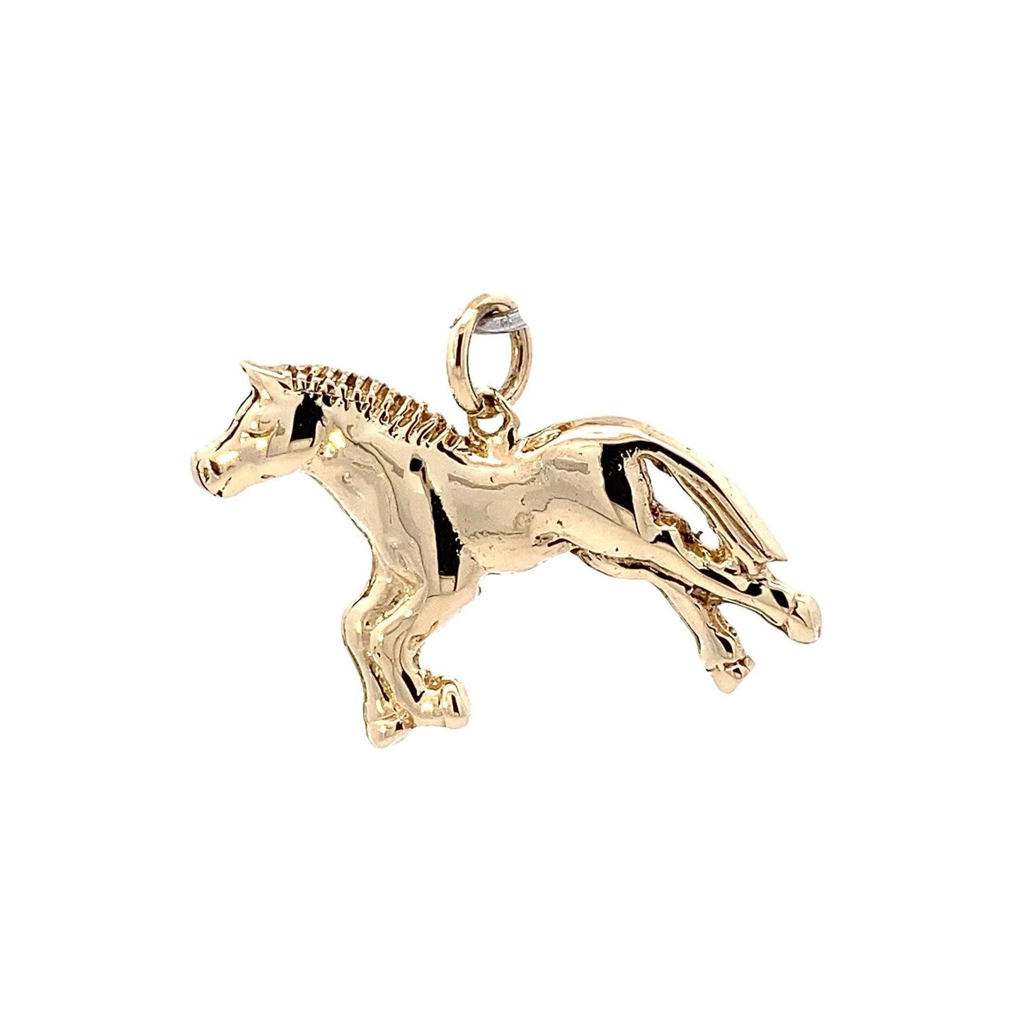 14K Yellow Gold Horse Pendant - ipawnishop.com