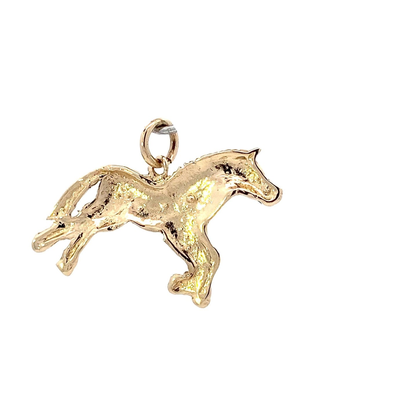 14K Yellow Gold Horse Pendant - ipawnishop.com