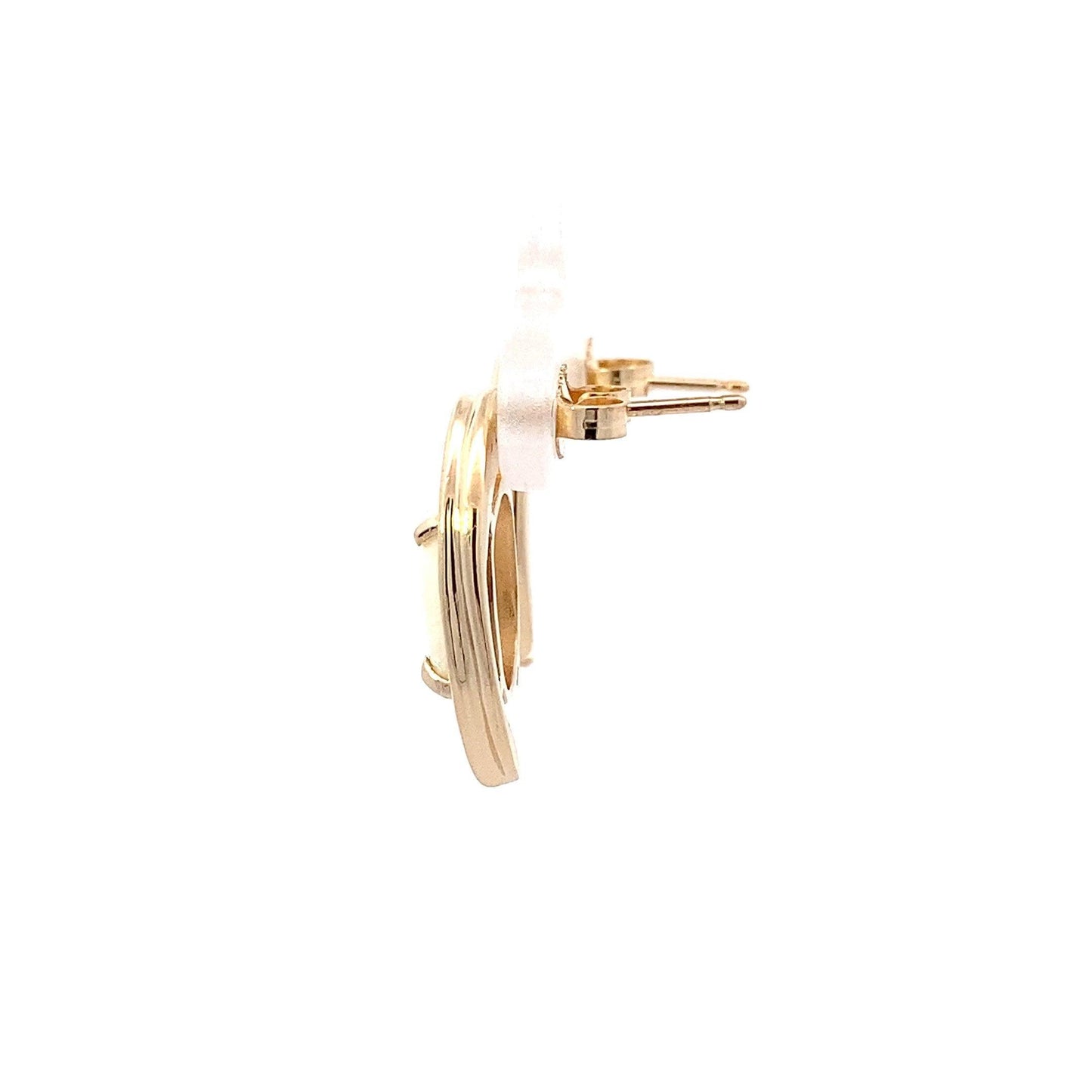 14K Yellow Gold Oval Opal Earrings - ipawnishop.com