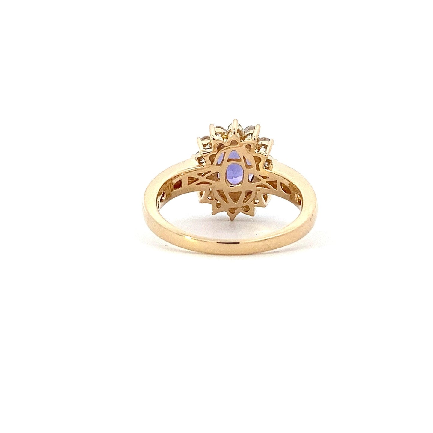 14K Yellow Gold Tanzanite Women's Diamond Ring - 0.51ct - ipawnishop.com
