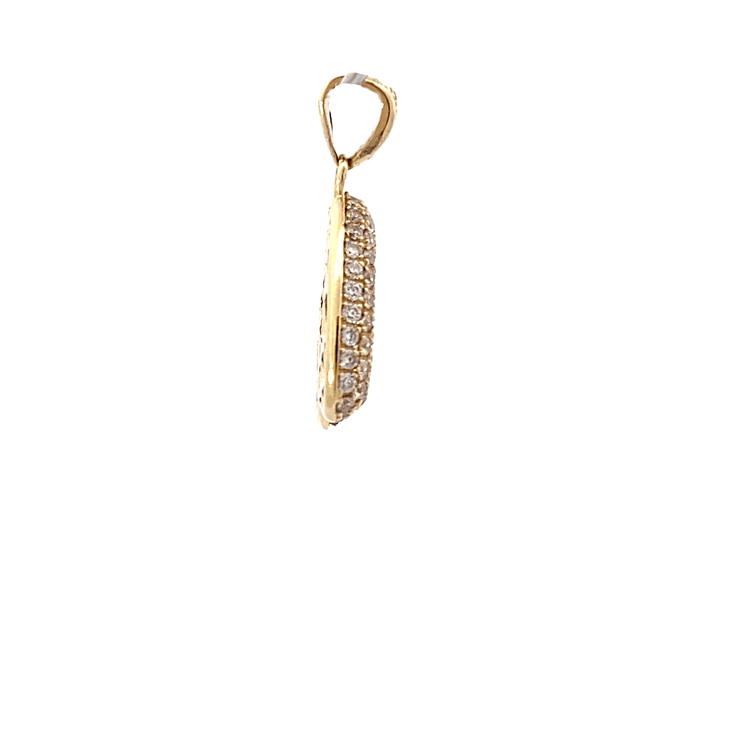 10K Yellow Gold Number 4 CZ Pendant