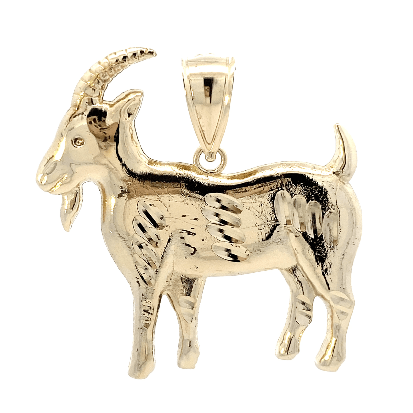 10K Yellow Gold Goat Pendant