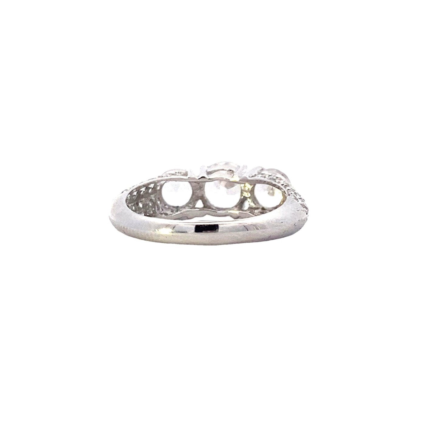 10K White Gold Women's White Topaz Ring
