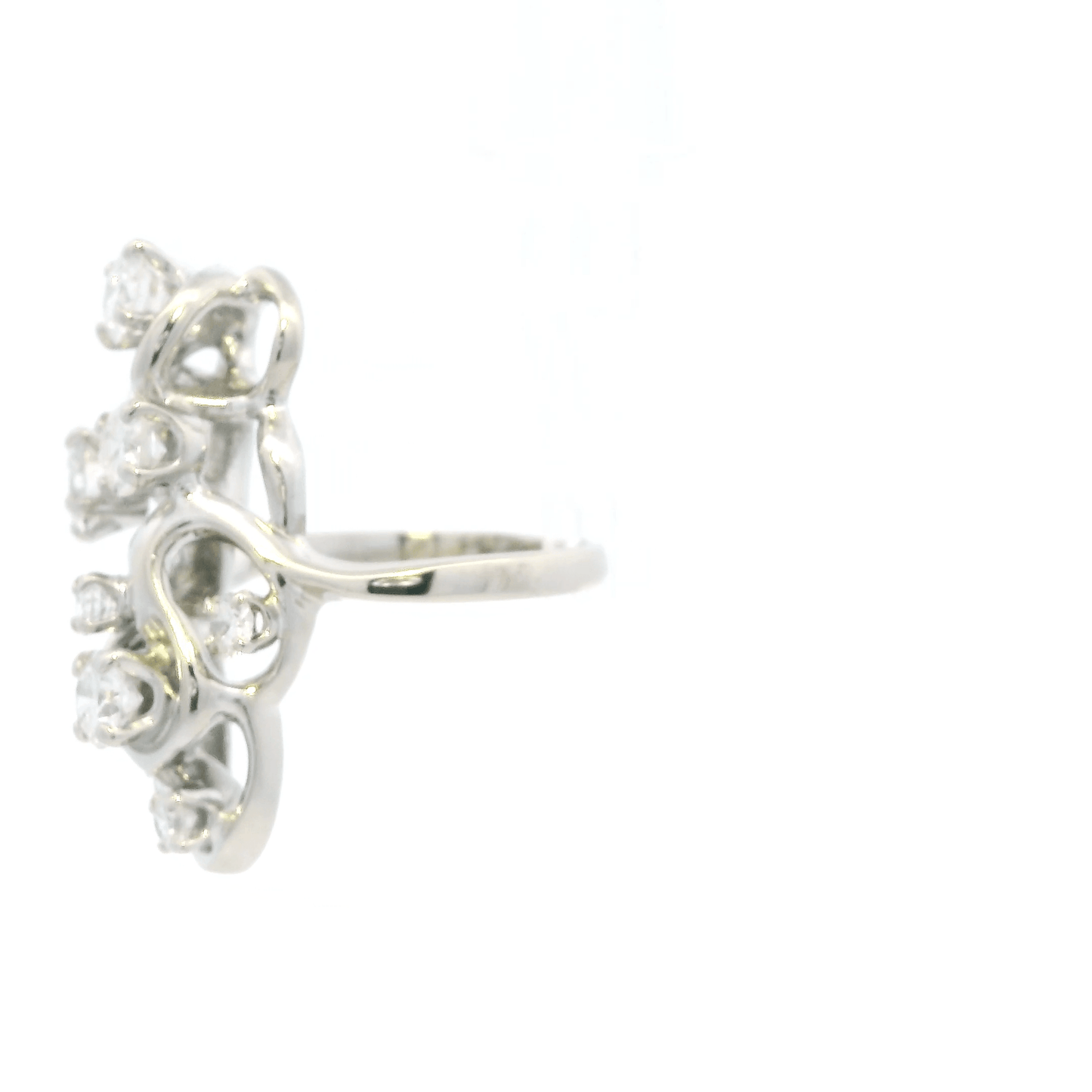 14K White Gold Women's Diamond Ring - 2.30ct