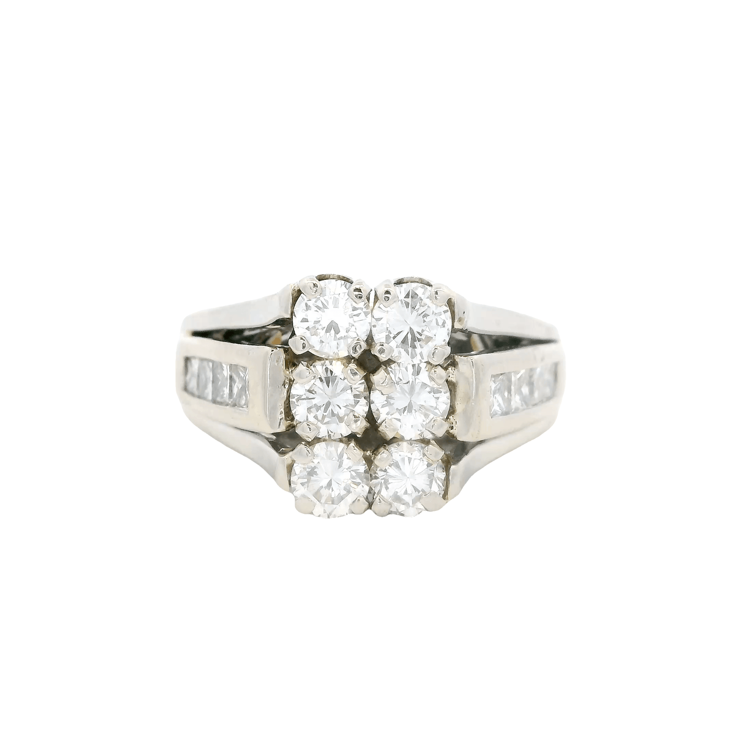 14K White Gold Diamond Ring - 1.38ct
