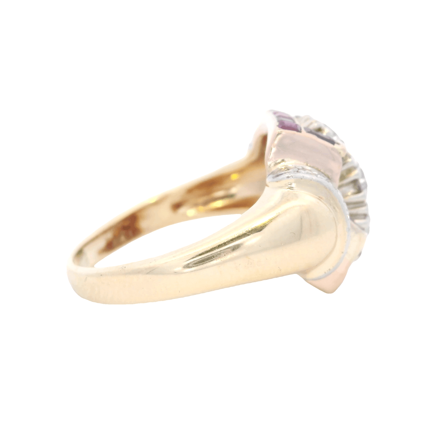 14K Yellow Gold Ruby & Diamond Ring - 1.20ct