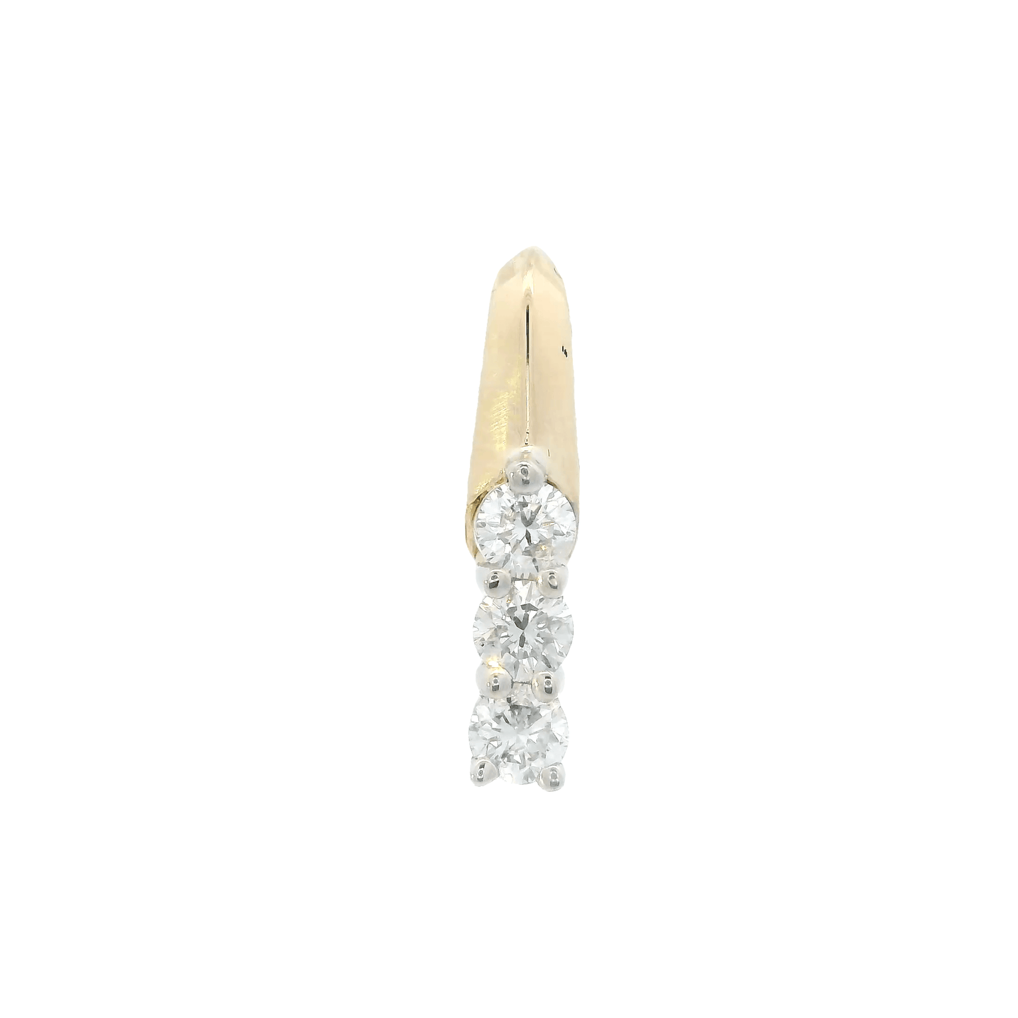 14K Yellow Gold Diamond Pendant - 0.45ct