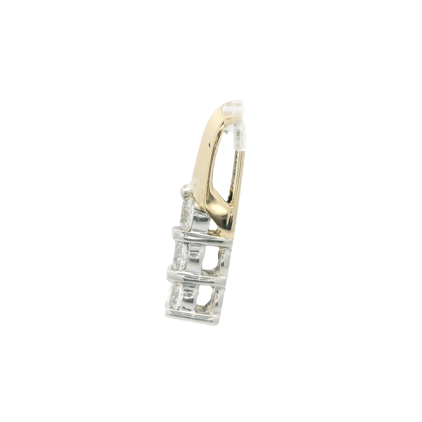 14K Yellow Gold Diamond Pendant - 0.45ct