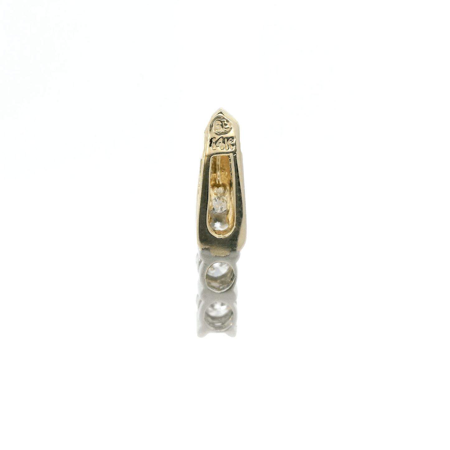 14K Yellow Gold Diamond Pendant - 0.45ct