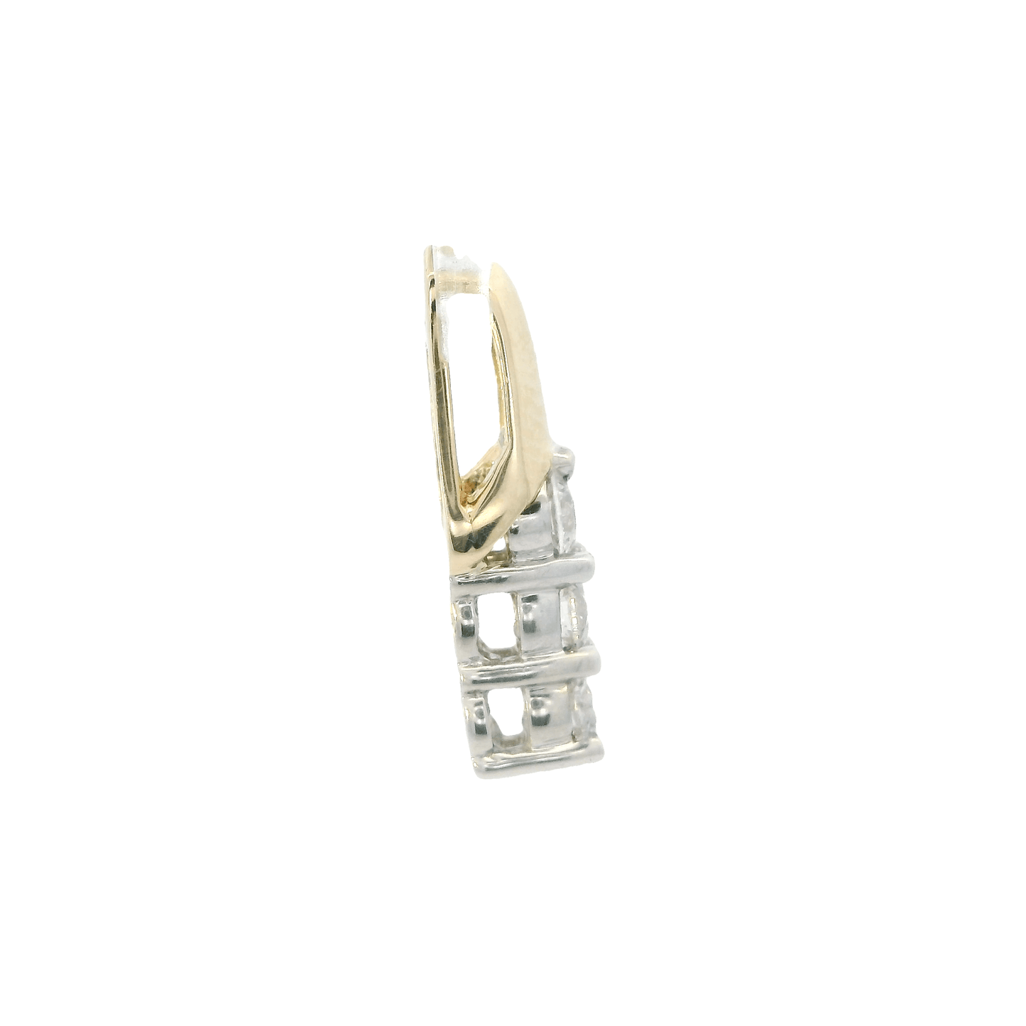 14K Yellow Gold Diamond Pendant - 0.45ct