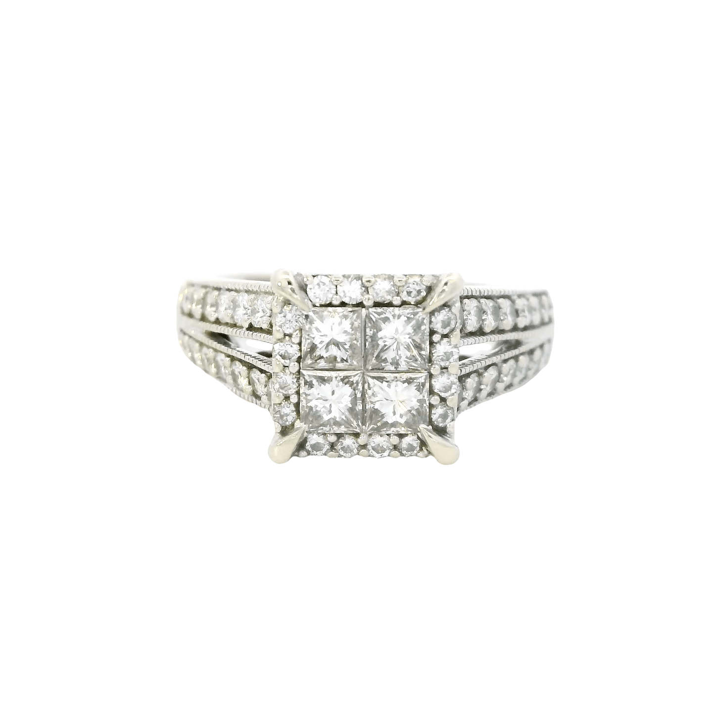 14K White Gold Diamond Ring - 1.01ct
