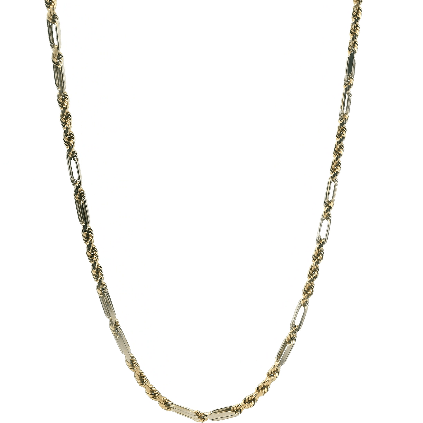 14K Yellow & White Gold 17" Figarope Chain