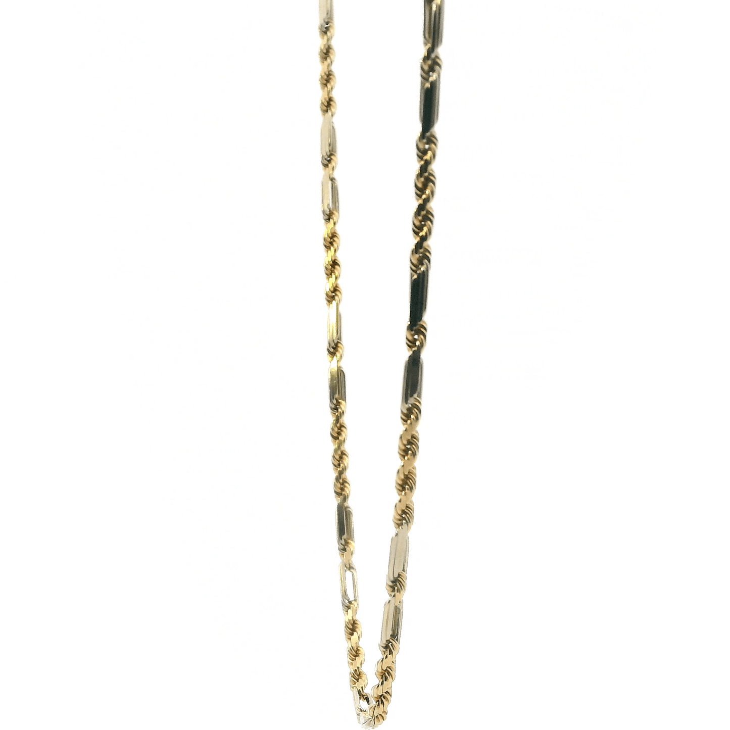 14K Yellow & White Gold 17" Figarope Chain