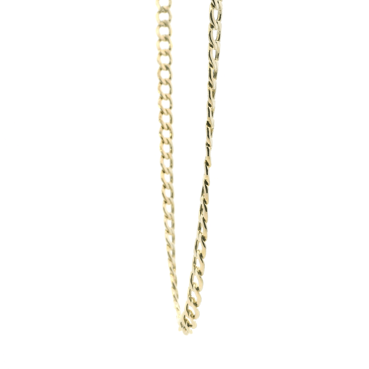 10K Yellow Gold 24" Hollow Curb Chain