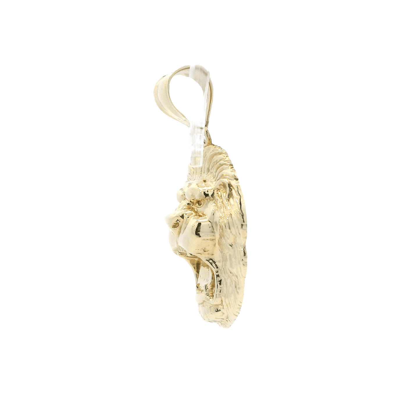 10K Yellow Gold Lion Head Pendant