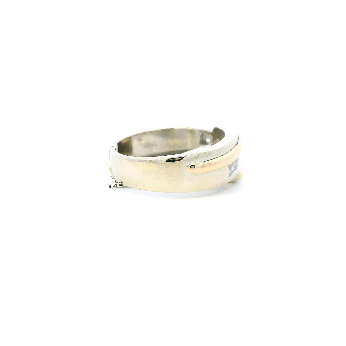 14K Yellow & White Gold Diamond Men’s Ring - 0.49ct