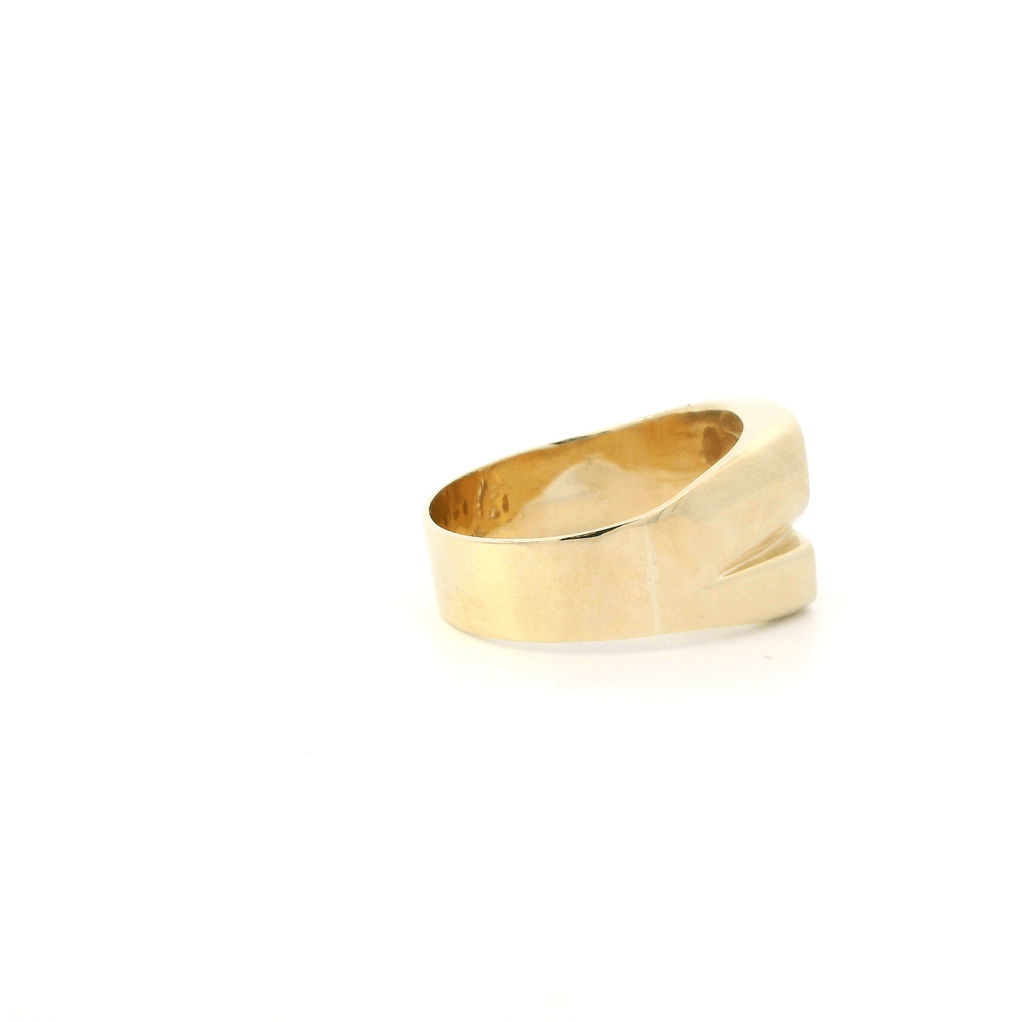 14K Yellow Gold "S" Shaped Diamond Ring -0.59ct