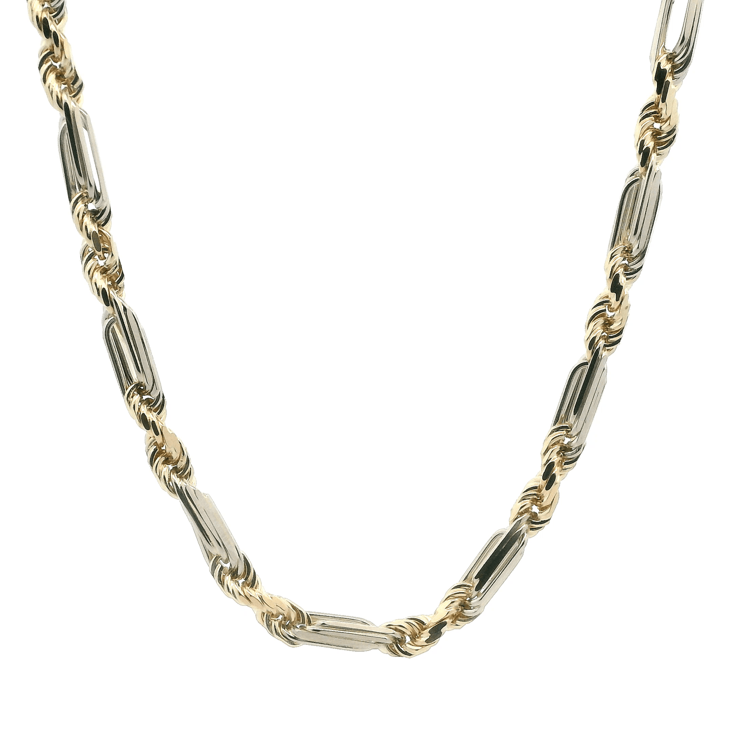 14K Yellow And White Gold Figarope Chain