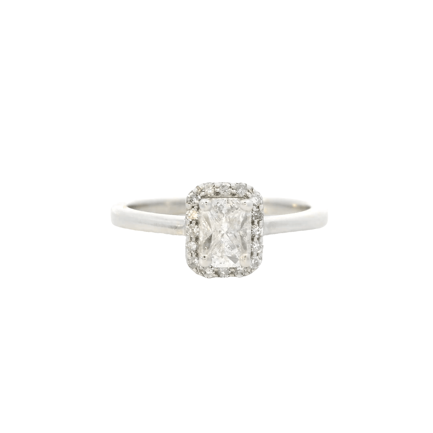 14K White Gold And Diamond Womens Ring - 0.66ct