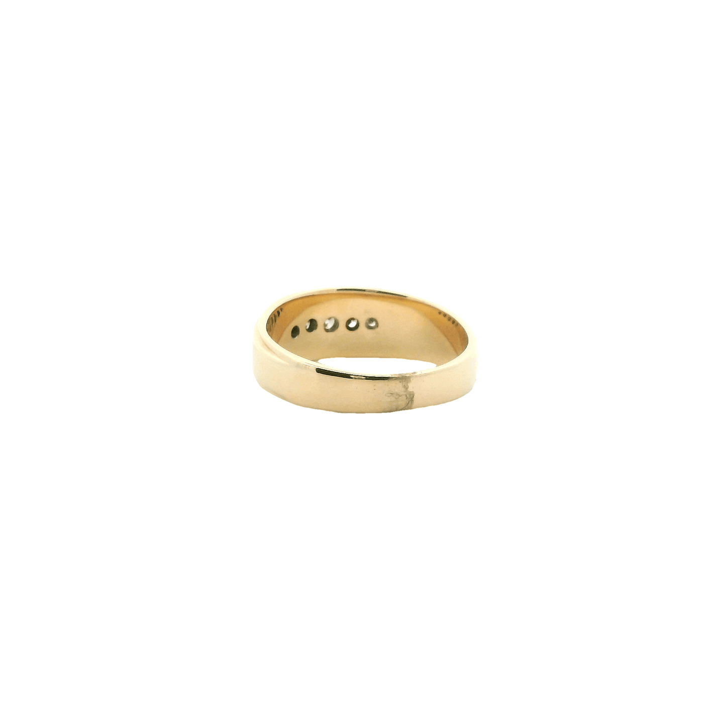 14K Yellow Gold And Diamond Mens Ring - 0.27ct