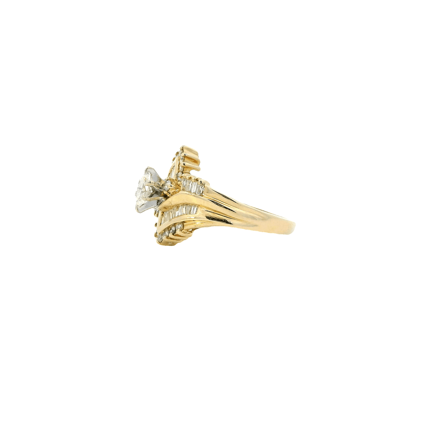 14K Yellow Gold And Diamond Womens Ring - 0.50ct