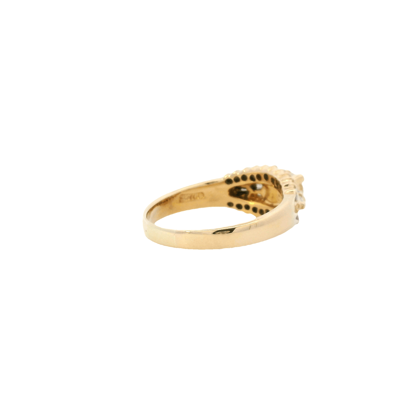 18K Yellow Gold Diamond Womens Ring - 0.30ct
