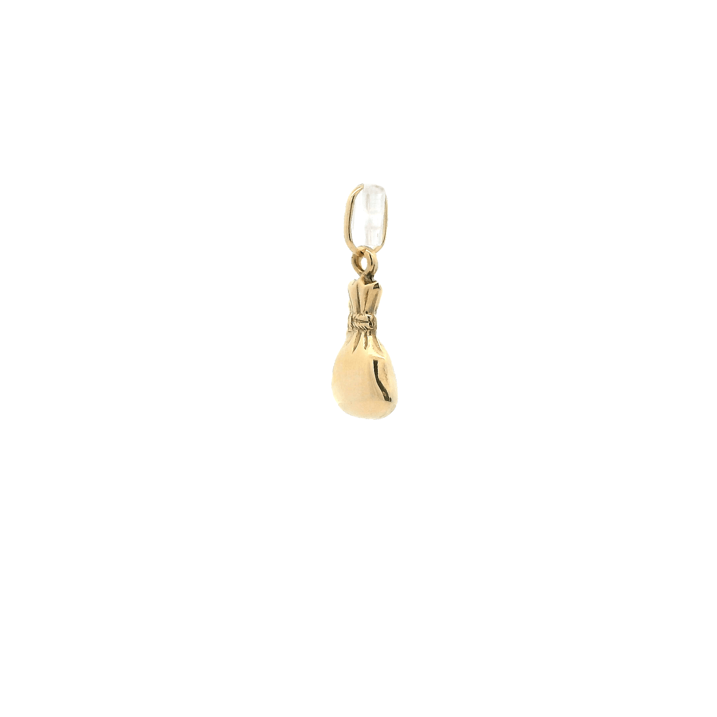 18K Yellow Gold "1000$" Money Bag Pendent