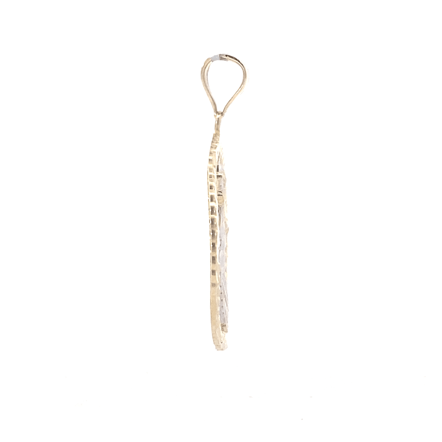14K Yellow & White Gold Religious Standing Figure Pendant