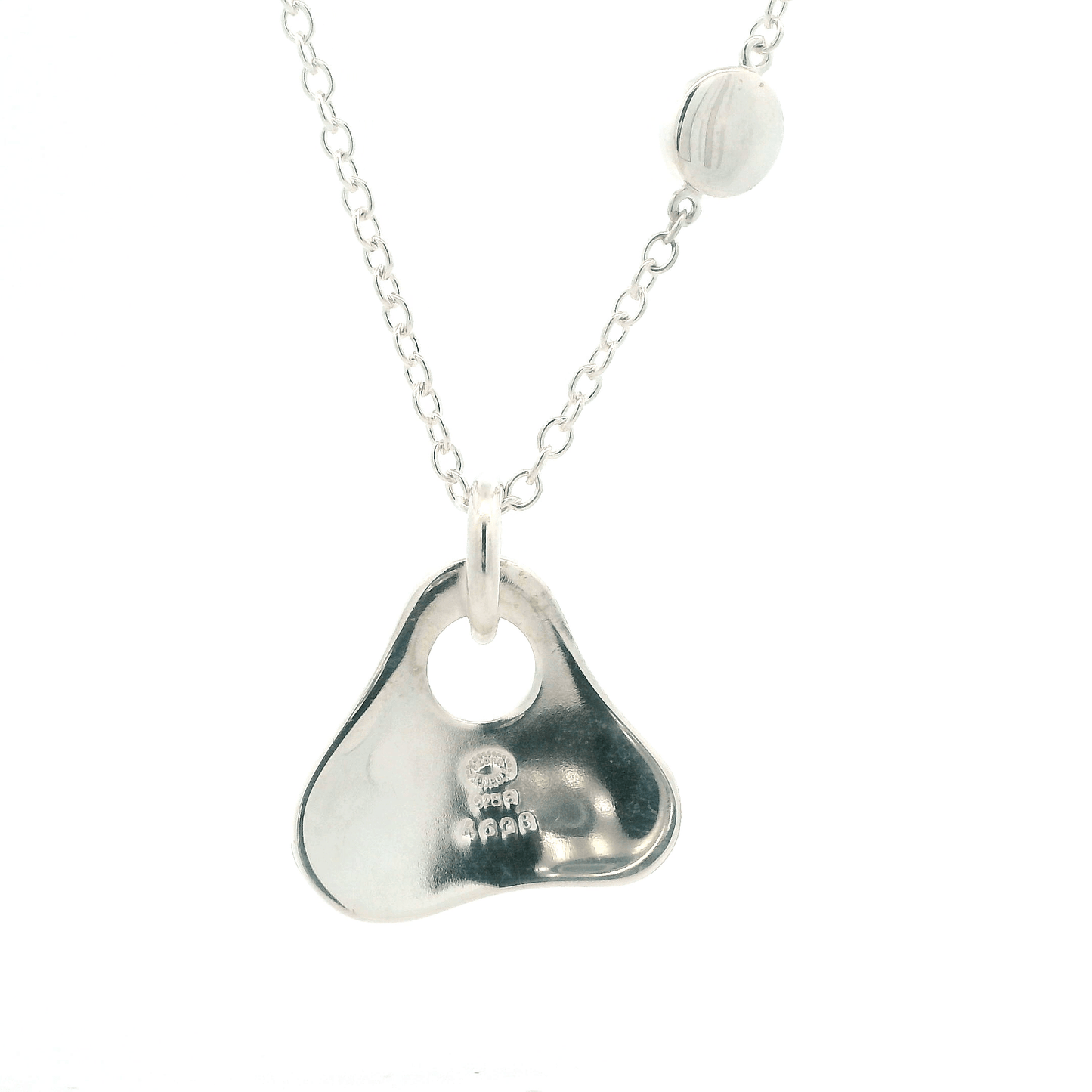 Silver George Jensen Geometric Triangle 22" Chain & Pendant Set