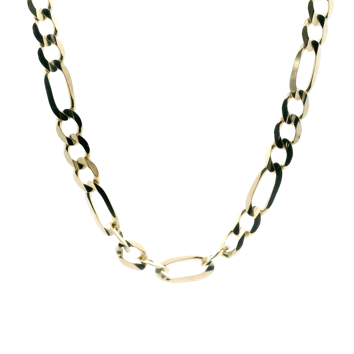 14K Yellow Gold 24" Figaro Chain