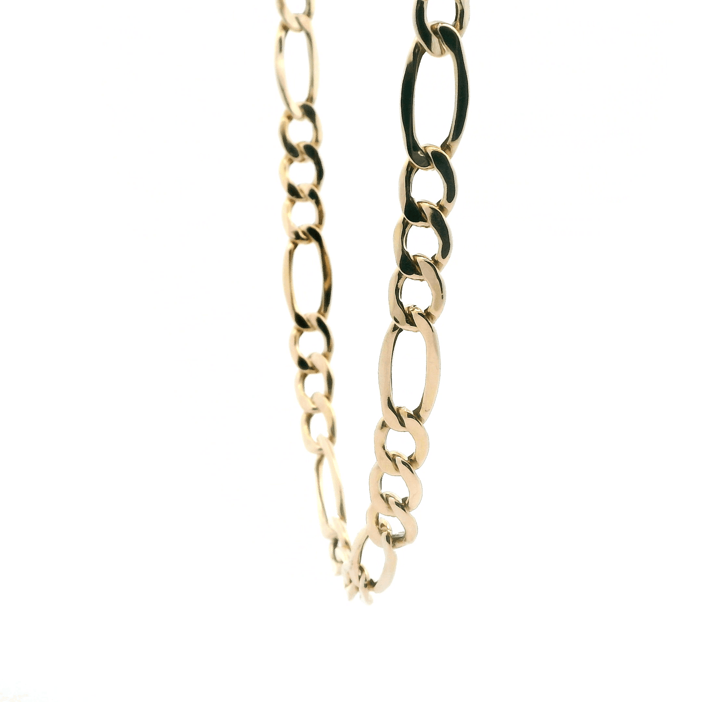 10K Yellow Gold 22" Hollow Figaro Chain