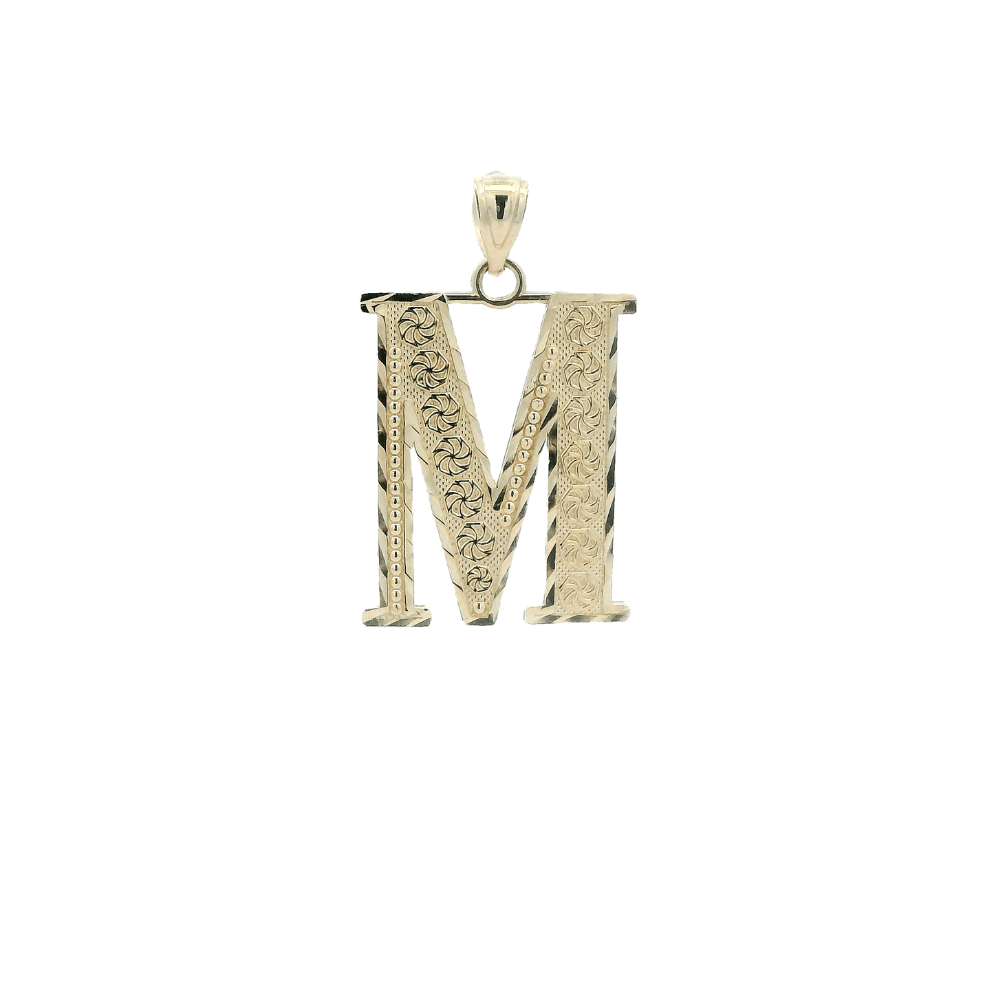 10K Yellow Gold letter "M" Pendant