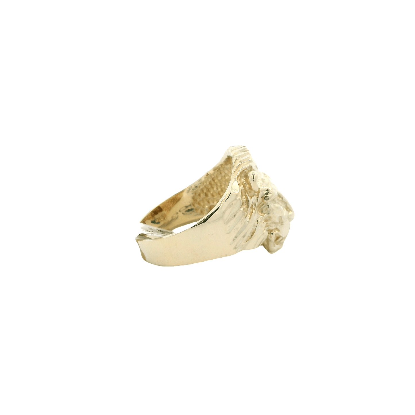14K Yellow Gold Lion Head Ring