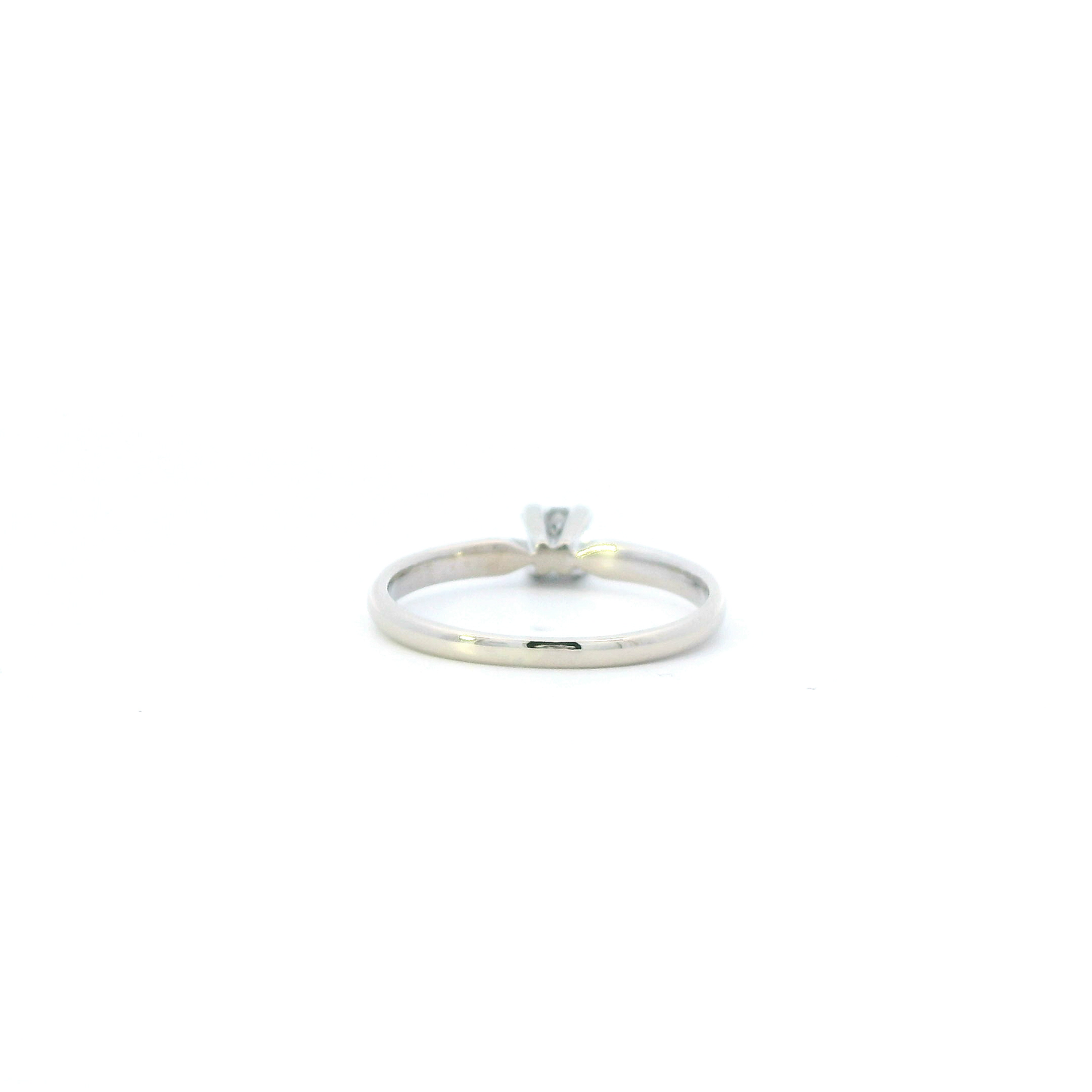 14K White Gold Diamond Solitaire Womens Ring - 0.25ct