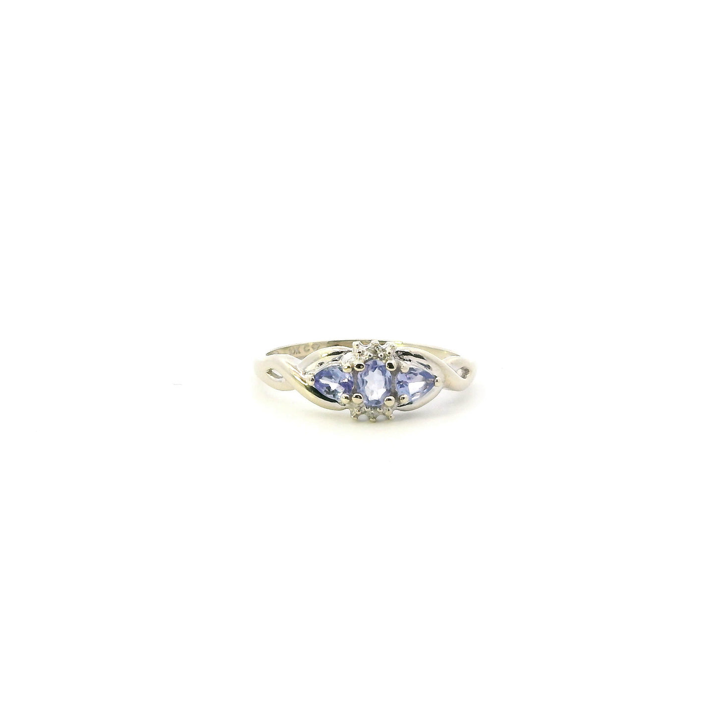 10K White Gold Tanzanite Womens Ring