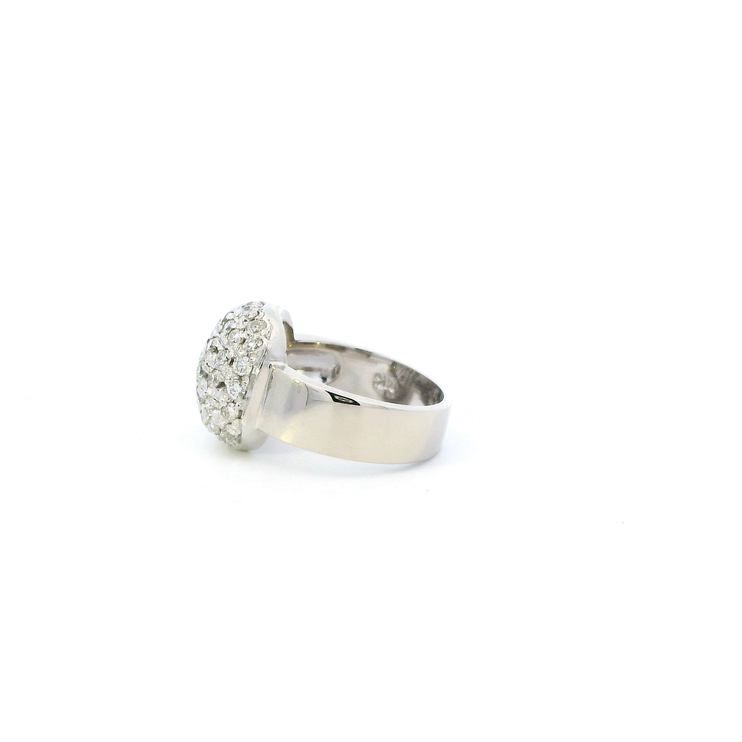 14K White Gold Diamond Womens Ring - 0.82ct