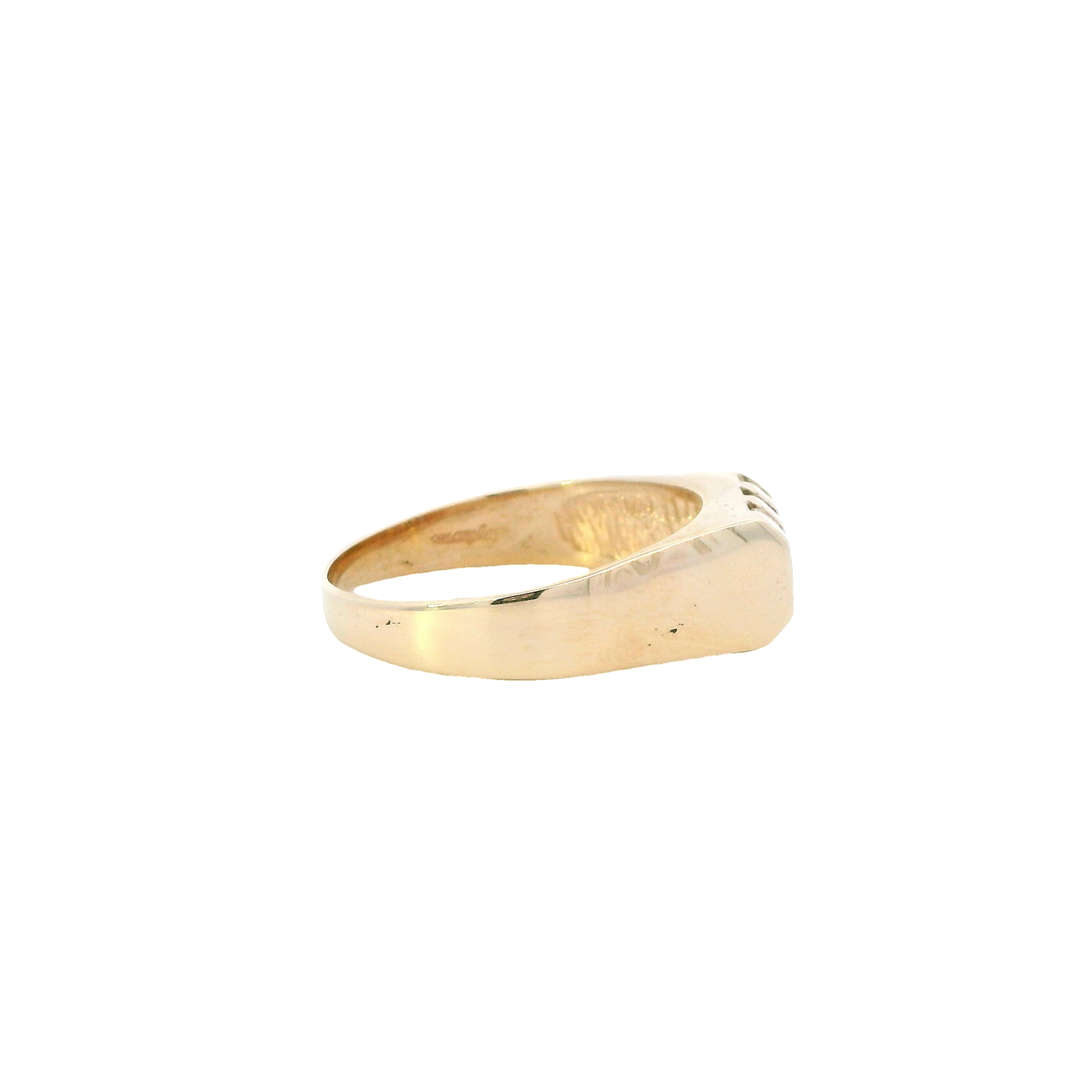 14K Yellow Gold Men's Diamond Ring - 0.54ct