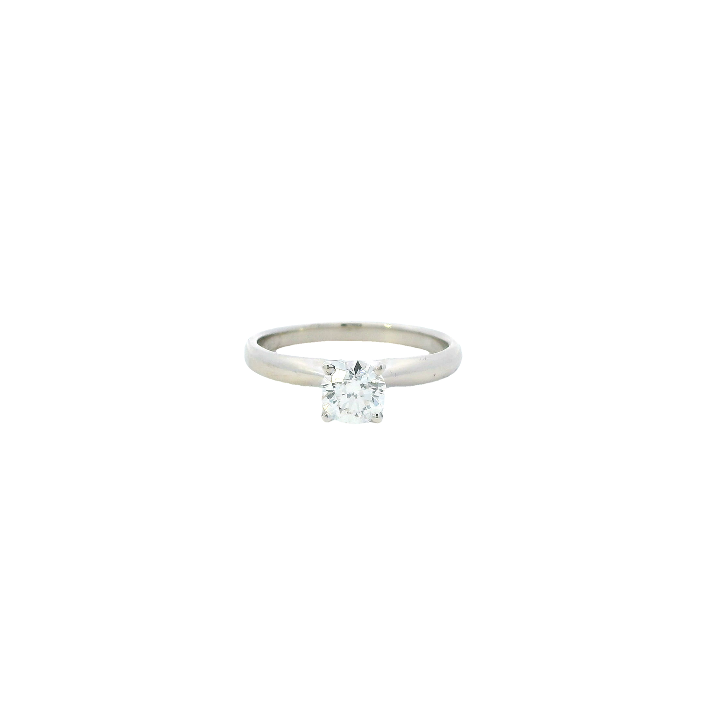 14K White Gold Lab Grown Diamond Solitaire Ring - 0.50ct