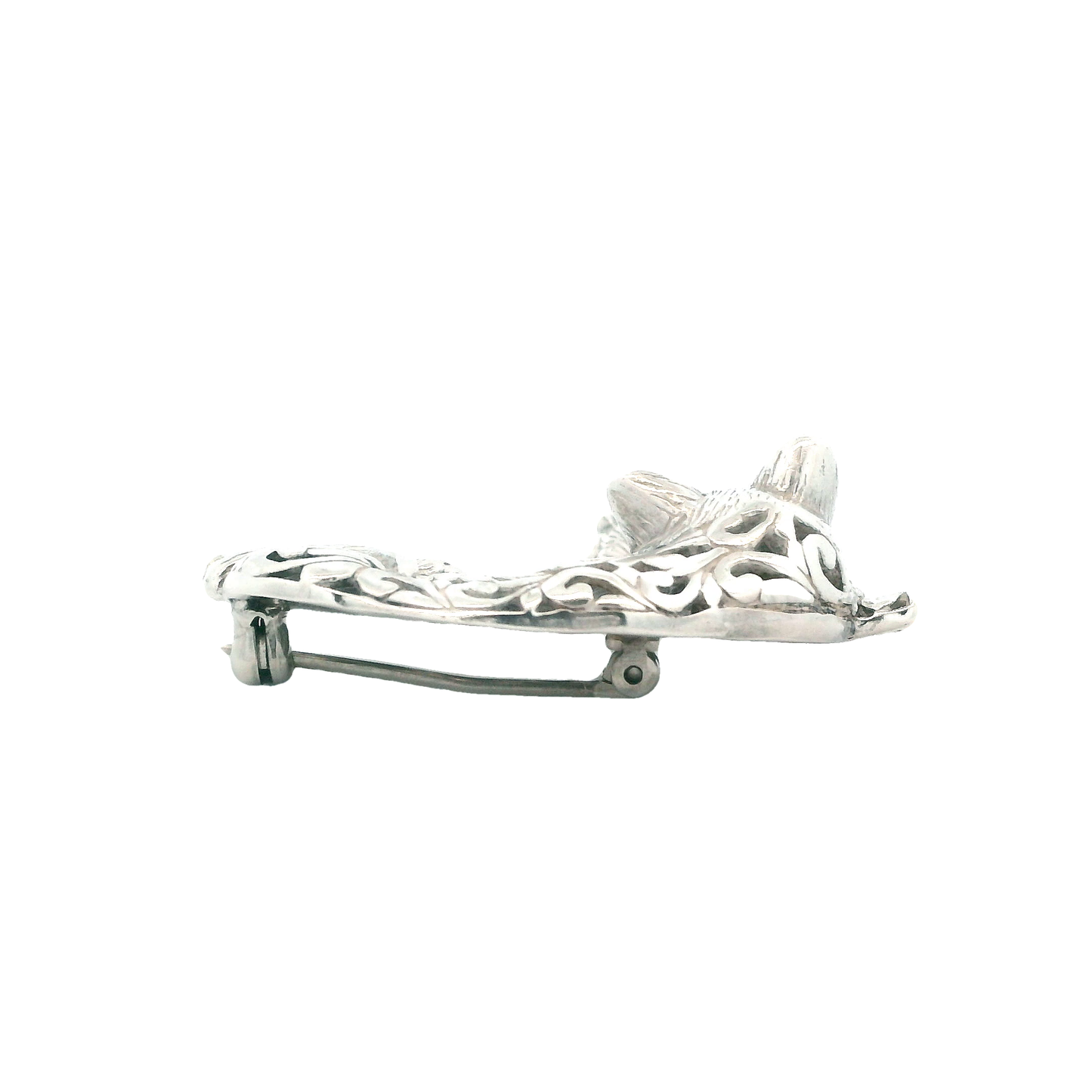 Vintage Jes Sterling Silver Cat Mouse Pendant