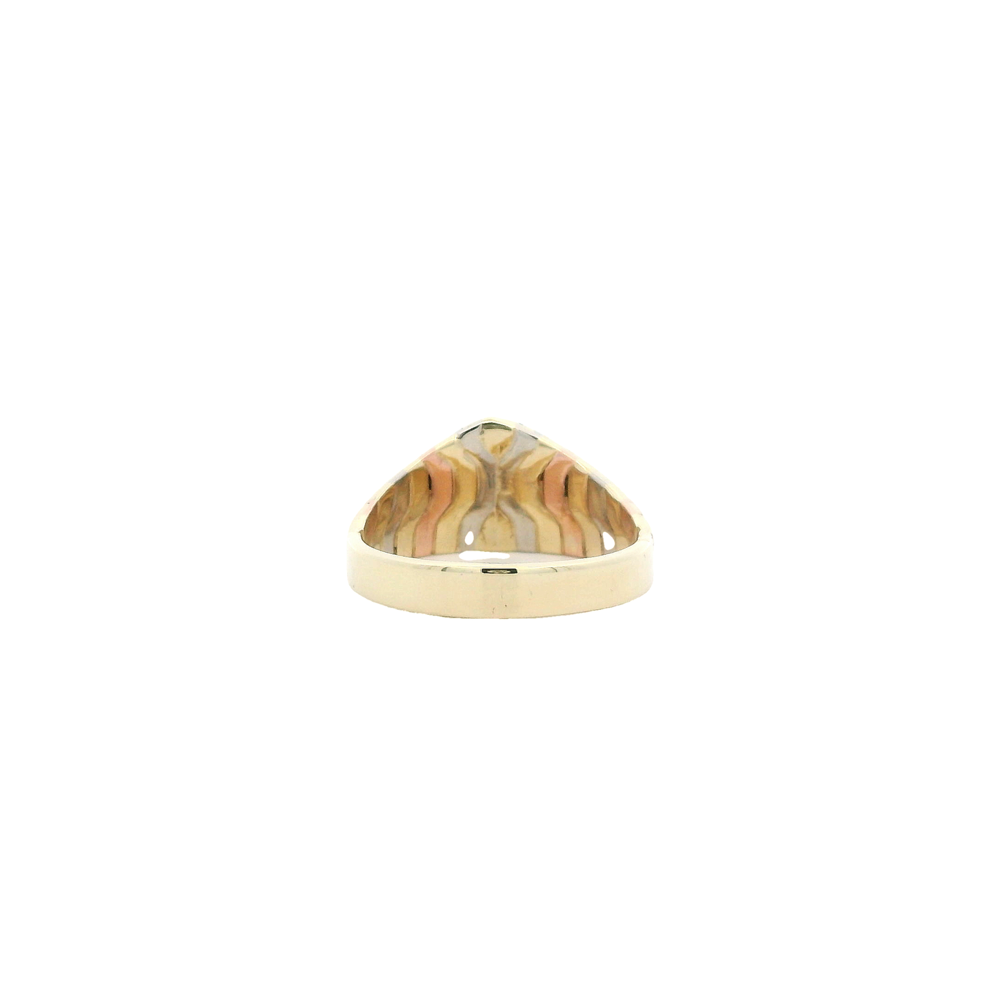 14KTri-Color Gold Signet Design Ring