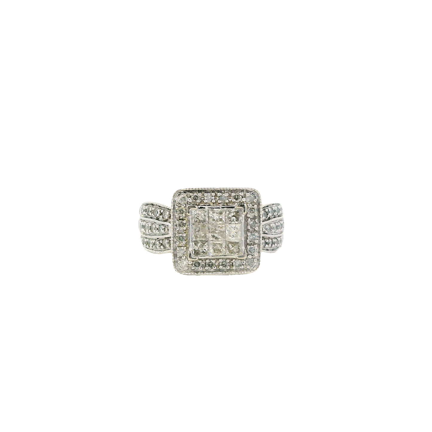 14K White Gold & Diamond Womens Ring - 1.00ct