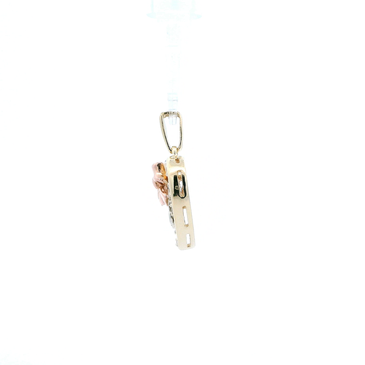 14 Tri Color Gold "15 Anos" Heart Pendant