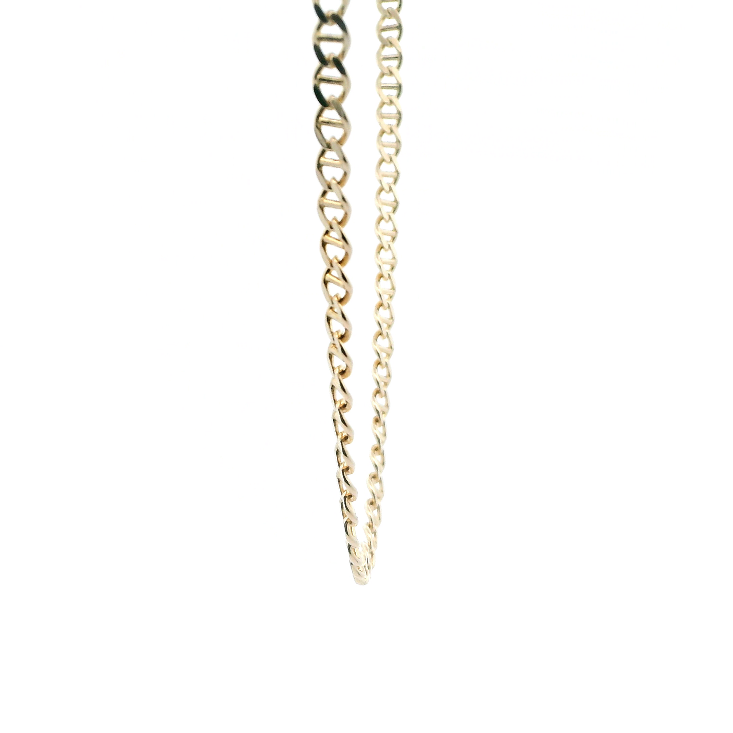 14K Yellow Gold Diamond Cut Mariner Chain