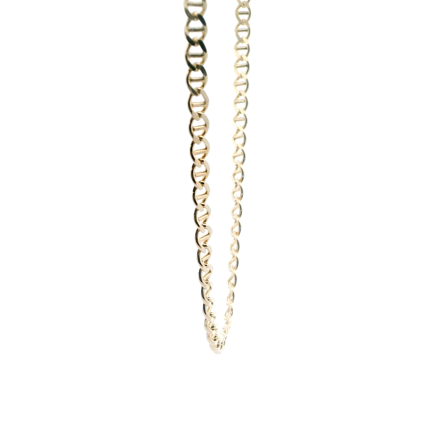 14K Yellow Gold Diamond Cut Mariner Chain