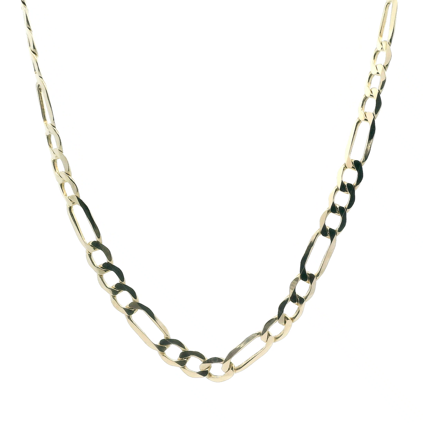 14K Yellow Gold Figaro 22" Chain