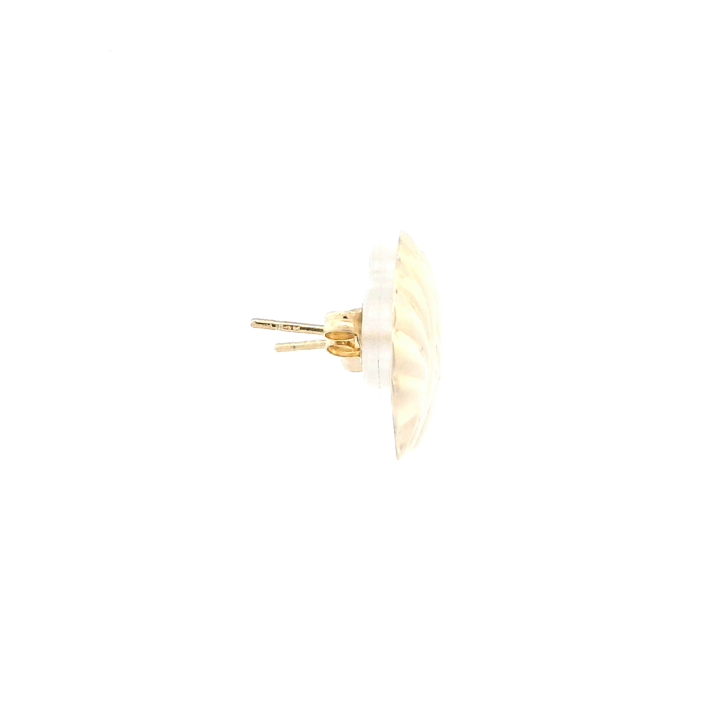 14K Yellow Gold Sea Shell Stud Earrings